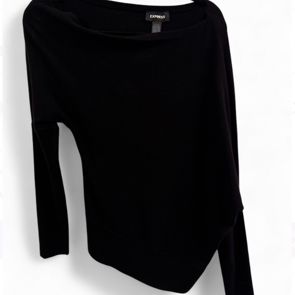 Express Black Long Sleeve Top - Size Large
